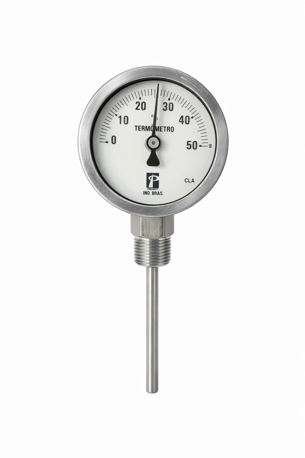 Termômetro com Haste em Aço Inox