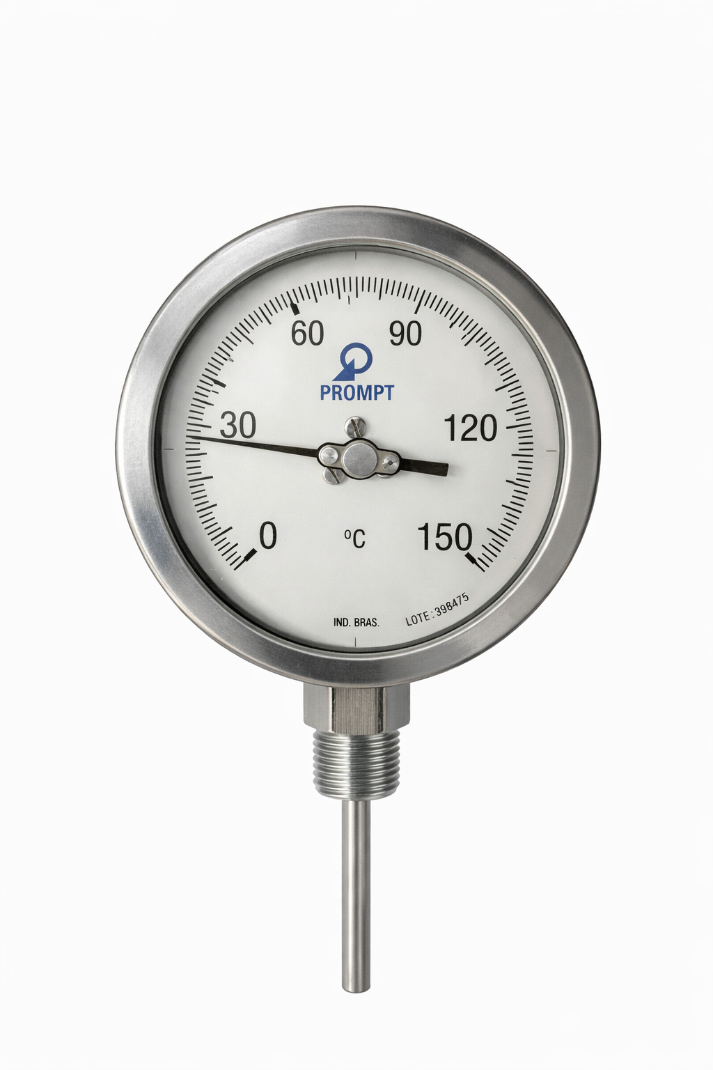 Termômetro Industrial com Haste em Aço Inox